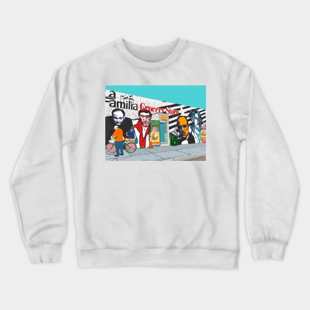 A Shop in Miami Wynwood Crewneck Sweatshirt by lamaisondulapino